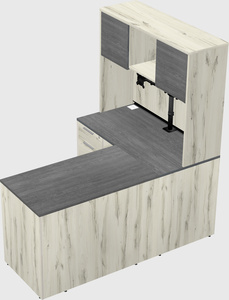 L-shaped office desk
