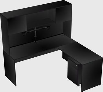 L-shaped office desk