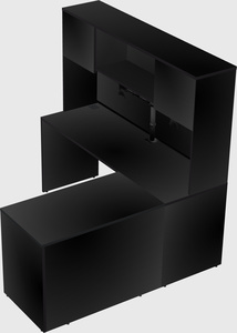 L-shaped office desk