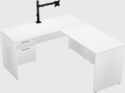 L-shaped office desk