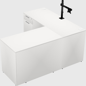 L-shaped office desk