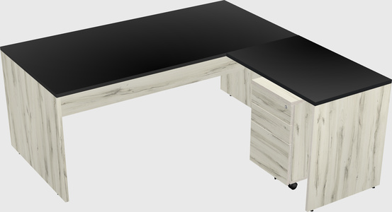 L-shaped office desk