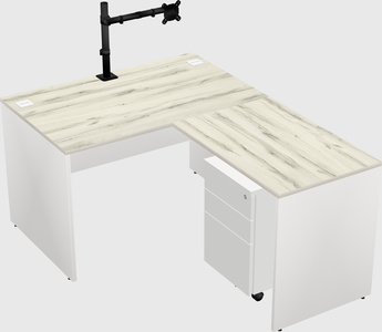 L-shaped office desk