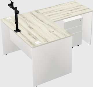 L-shaped office desk