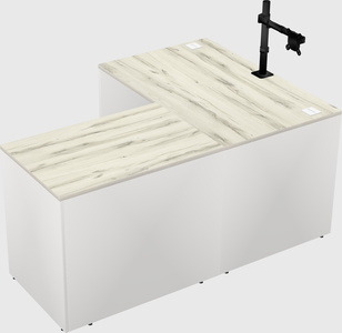 L-shaped office desk