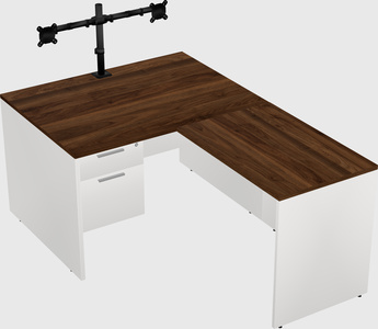 L-shaped office desk