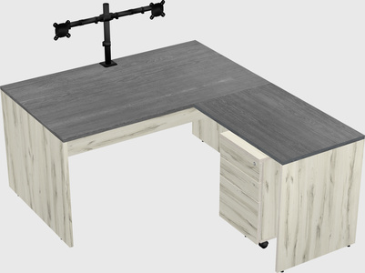 L-shaped office desk