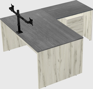 L-shaped office desk