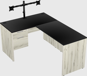L-shaped office desk