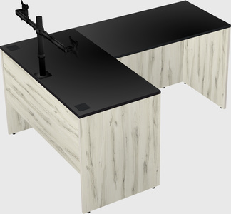 L-shaped office desk