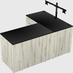 L-shaped office desk