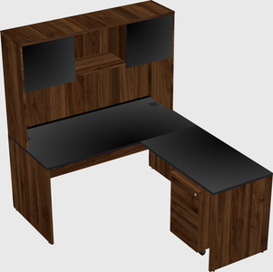 L-shaped office desk