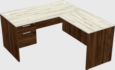 L-shaped office desk