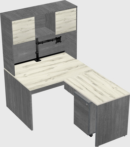 L-shaped office desk