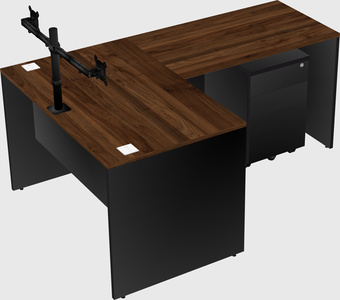 L-shaped office desk