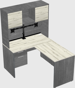 L-shaped office desk