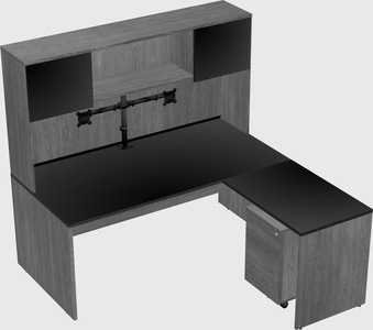 L-shaped office desk