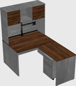 L-shaped office desk