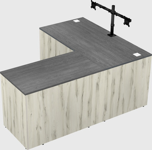 L-shaped office desk