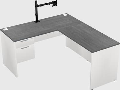 L-shaped office desk