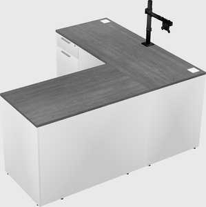 L-shaped office desk