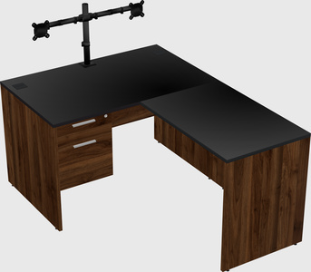 L-shaped office desk