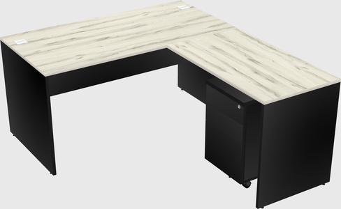 L-shaped office desk