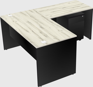 L-shaped office desk