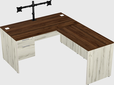 L-shaped office desk