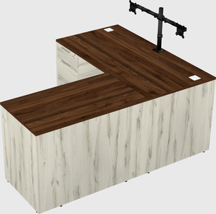 L-shaped office desk