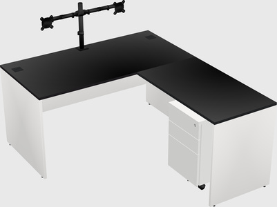 L-shaped office desk