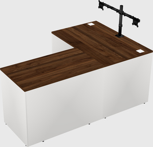 L-shaped office desk