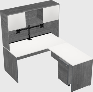 L-shaped office desk