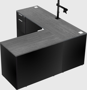 L-shaped office desk