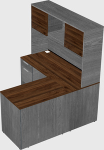 L-shaped office desk