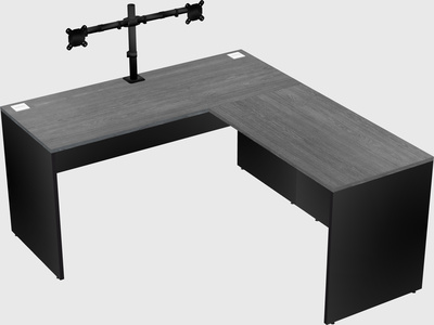 L-shaped office desk