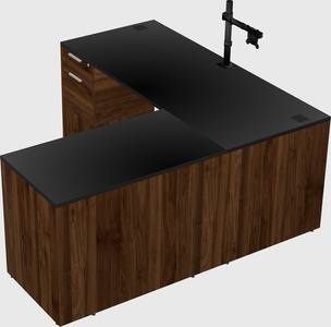 L-shaped office desk
