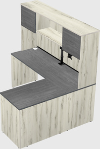 L-shaped office desk