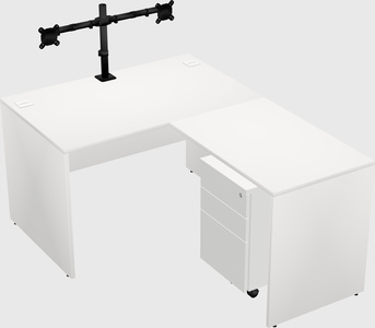 L-shaped office desk