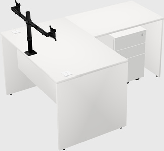 L-shaped office desk
