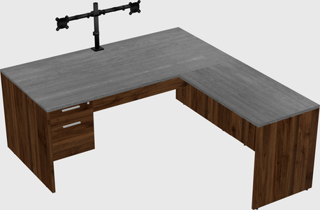 L-shaped office desk