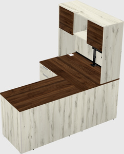 L-shaped office desk
