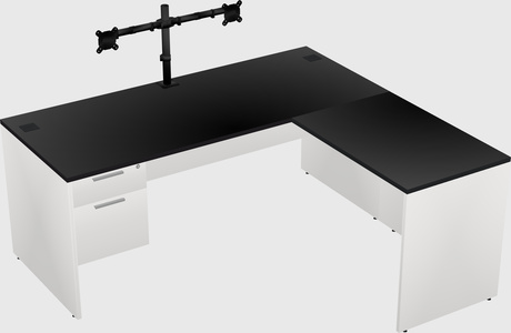 L-shaped office desk