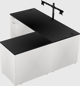 L-shaped office desk