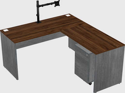 L-shaped office desk