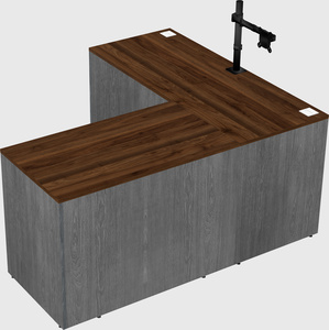 L-shaped office desk