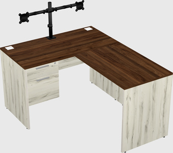 L-shaped office desk