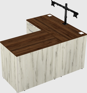 L-shaped office desk