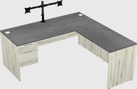 L-shaped office desk