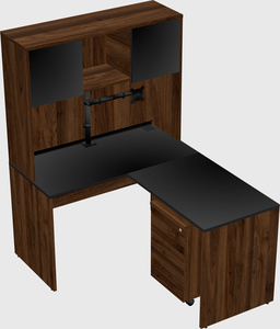 L-shaped office desk